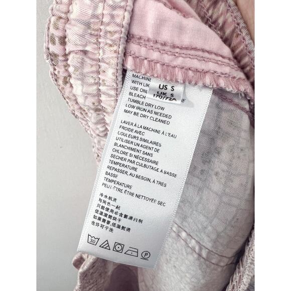 Anthropologie Orana Printed Jogger Pants Small Pink Pull On Snake Print Joggers - Picture 7 of 8